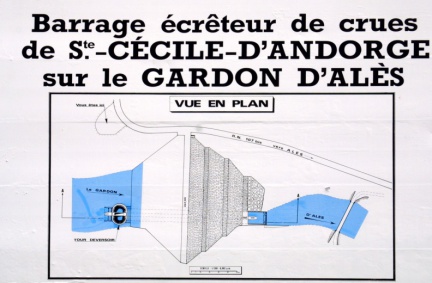 Barrage sur le Gardon d_Alès à Ste-Cécile-d_Andorge