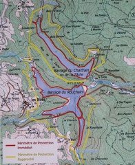 Carte des 2 barrages du site
